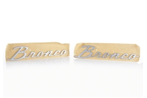 Ford Performance Parts Bronco Script Emblem Kit - Silver - Bronco 2021+