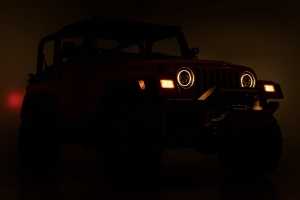 Rough Country 7in DRL Halo LED Headlights   - TJ