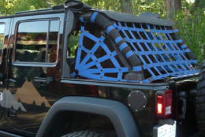 Dirty Dog 4x4 Spider Netting Rear Blue - JK 4dr