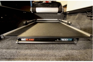 BedSlide 1500 Contractor Cargo Slide System, 95in x 48in - Silver - Toyota Tundra 2007+ / Ram 1981+ 1500/2500/3500  w/ 8ft Bed