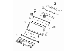 Mopar OEM Intermediate Rear Crossmember - JL