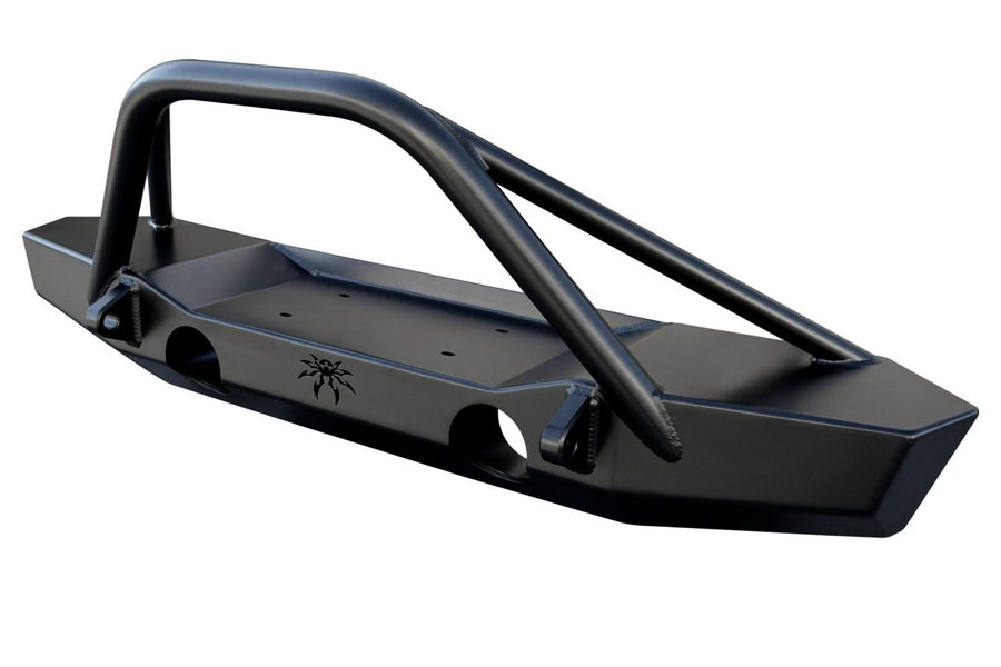 Poison Spyder Brawler Mid Front Bumper - Black - JK