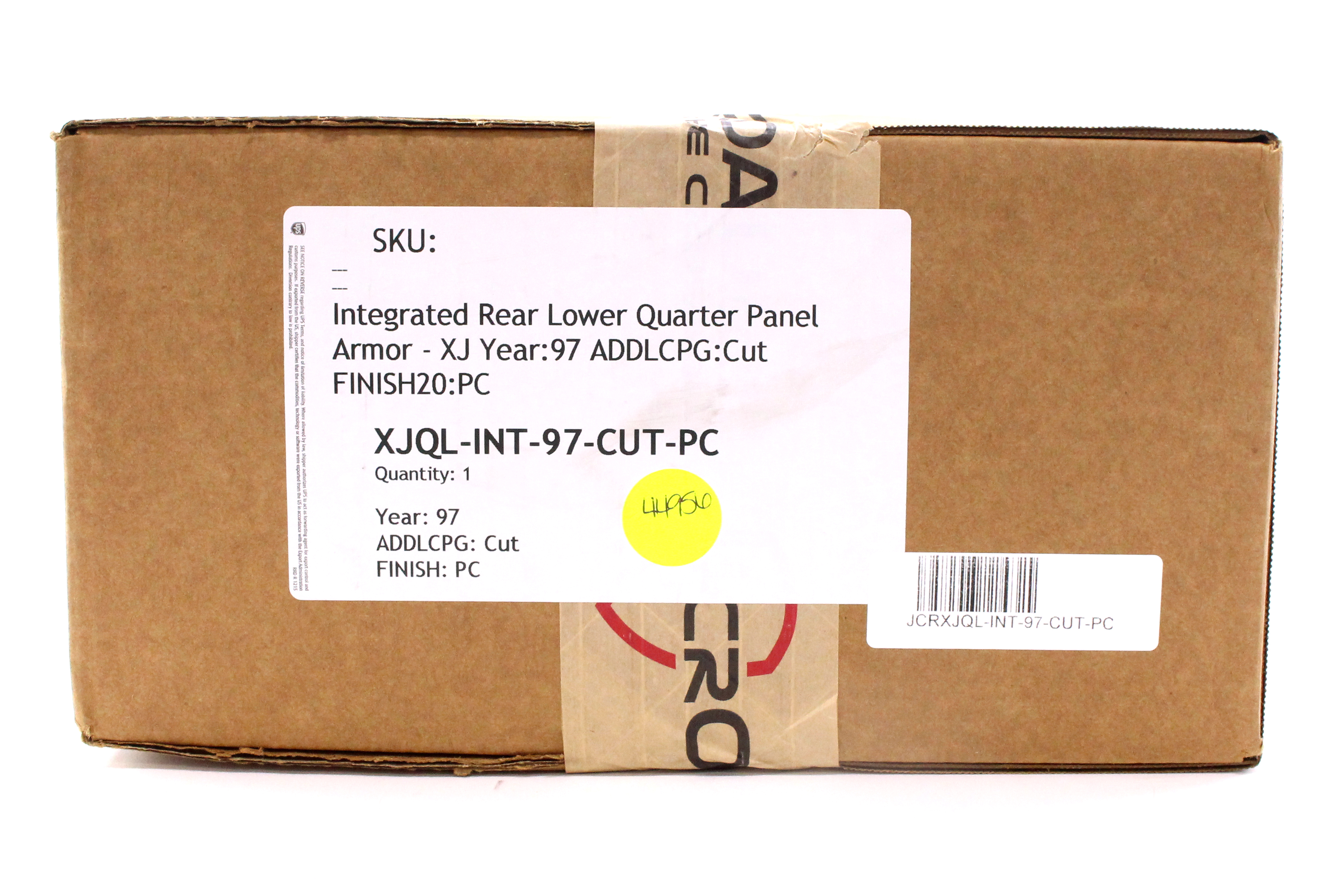 JCR Offroad Integrated Rear Lower Quarter Panel Armor Black - XJ