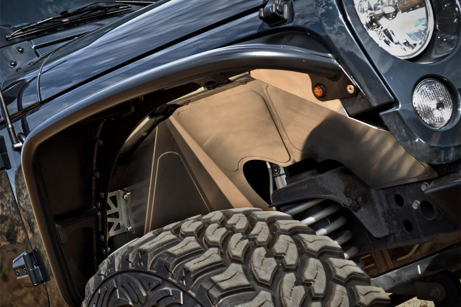Poison Spyder Front Inner Fenders - Raw - JK