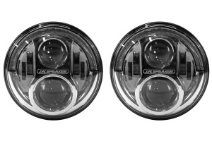 JW Speaker 8700 Evolution J Series Chrome Headlight Kit, Pair - JK