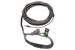 VooDoo Offroad Winch Line with Soft Shackle End 3/8in x 80ft Black