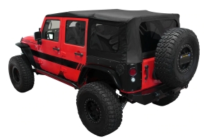 King 4WD Premium Replacement Soft Top w/ Tinted Windows - Black Diamond  - JK 4dr 2007-09