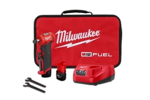 Milwaukee Tool M12 FUEL 1.25in Right Angle Die Grinder Kit w/ 2 Batteries 