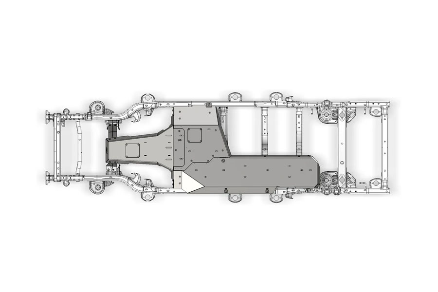 Motobilt Skid Plate System - Bare Steel - 2012+ JK 4DR