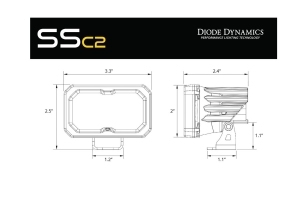 Diode Dynamics SSC2 2in Pro Standard Spot Light BBL, Pair