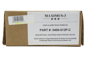 Maximus-3 Centered Winch Mount Setup - JK 2013+