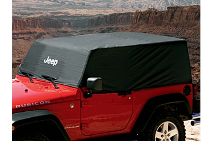 Mopar Jeep Logo Cab Cover - Black - JK 2Dr 