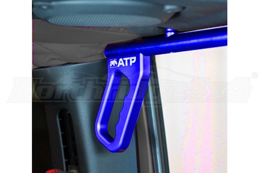 Jeep JK American Trail Products Aluminum Rear Grab Handles Pair Blue
