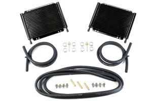 PSC Power Steering and Transmission Dual Cooler w/ Bracket Black - LJ/TJ