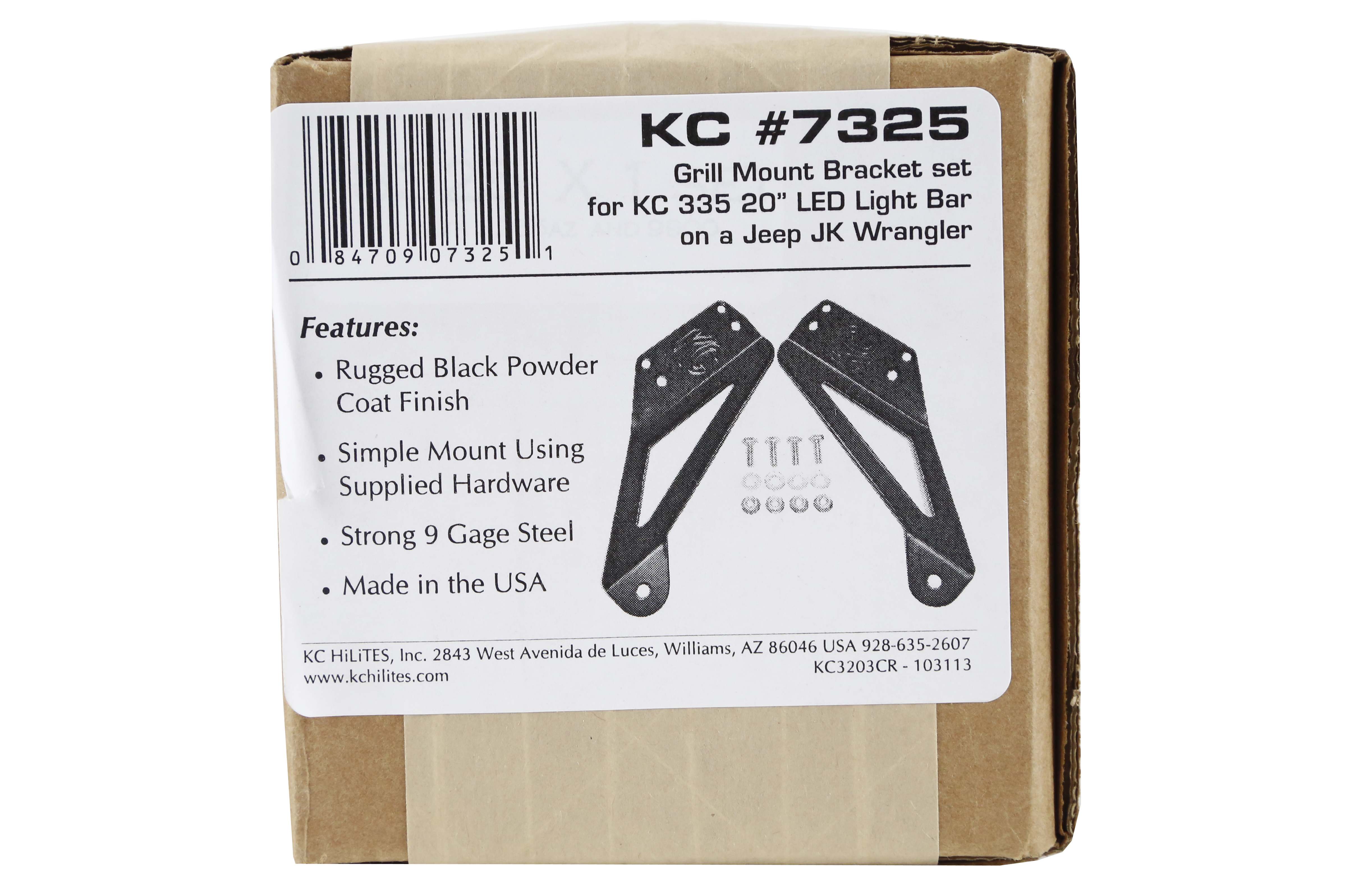 KC Hilites LED Mount Bracket for 20in Lightbar - JK