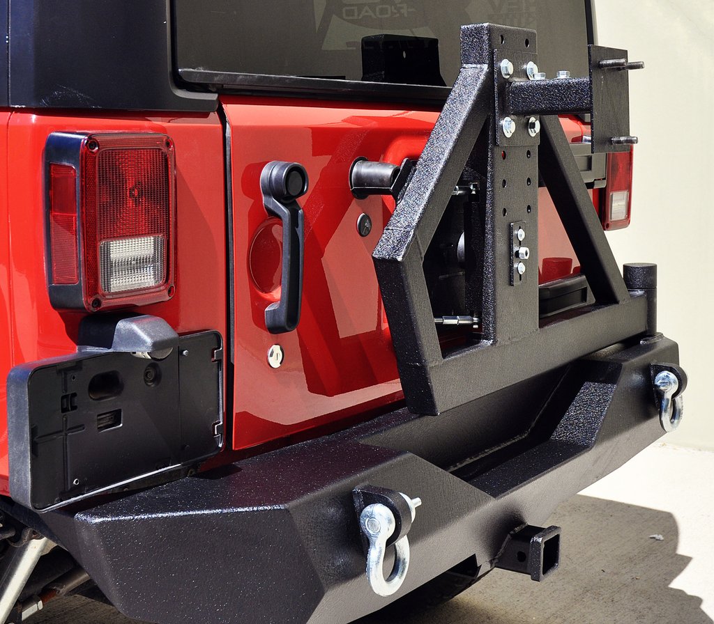 DV8 Offroad RS-2 Single Action Rear Bumper and Tire Carrier - JK