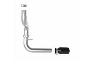 aFe Power Large Bore-HD 3in DPF-Back Exhaust System - Black - JL Diesel 