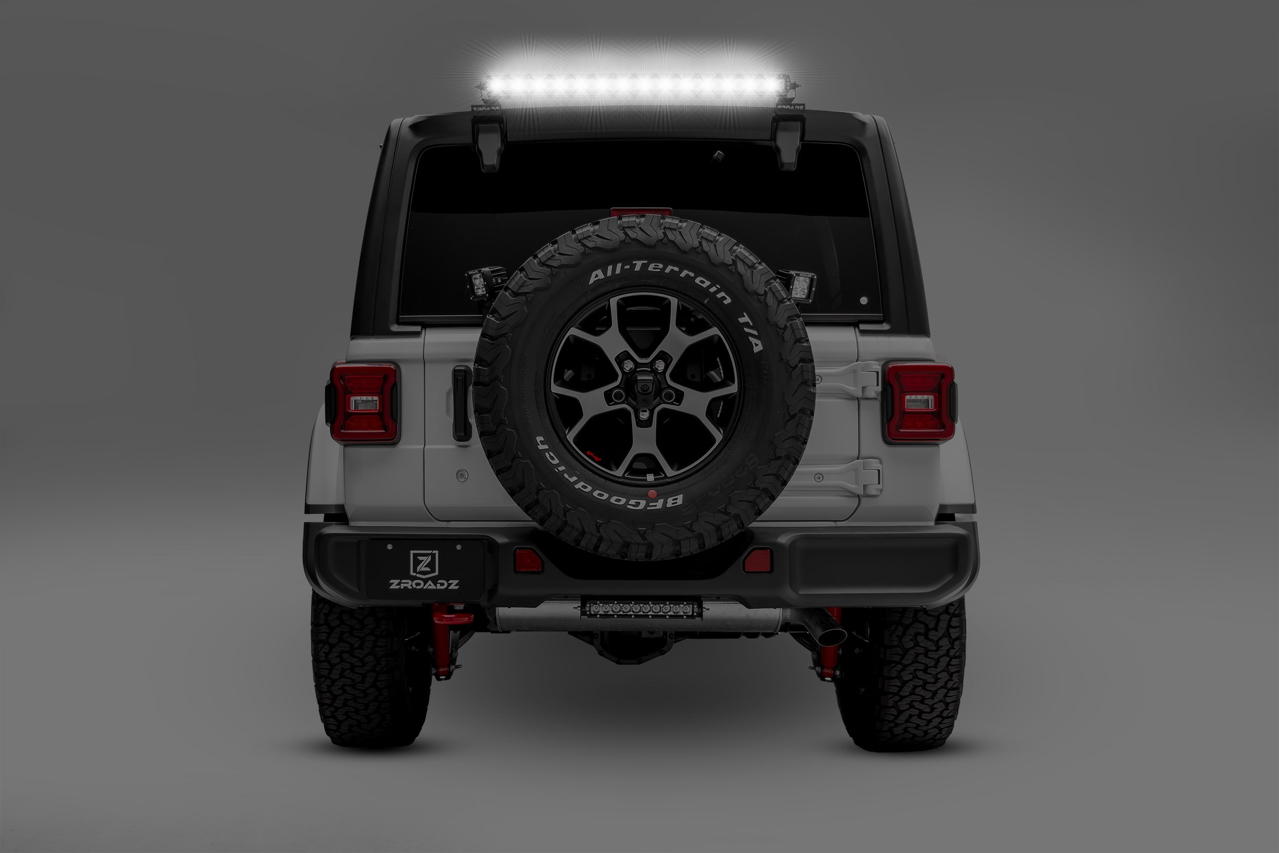 ZROADZ Rear Window Hard Top Mounting Bracket Kit w/30In LED Light and Wire Harness - JL