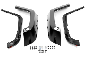 Bushwacker Factory Coverage Pocket Style Fender Flare Set Front Black - JK