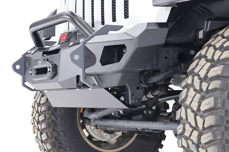 LOD Black Ops Front Bumper Skid Plate - Black Powder Coated - JL/JT