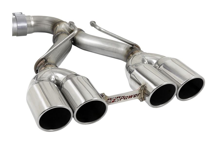 aFe POWER Rebel Series 2.5in Cat-Back Exhaust System - Polished Tips - JL 4DR 3.6L
