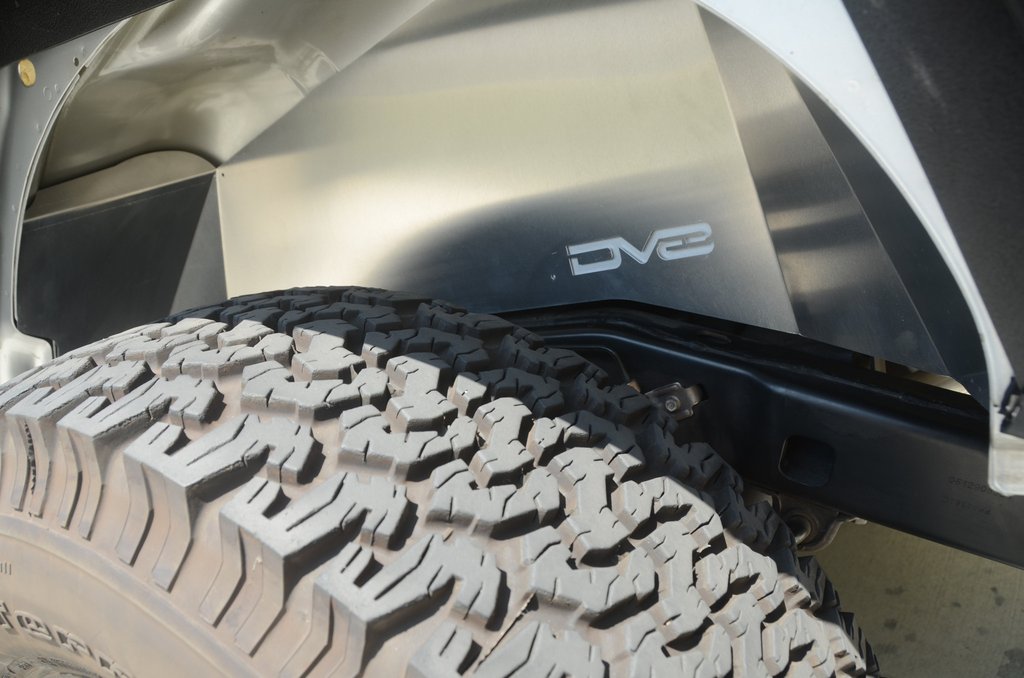 DV8 Offroad Aluminum Rear Inner Fendes Raw  - JK