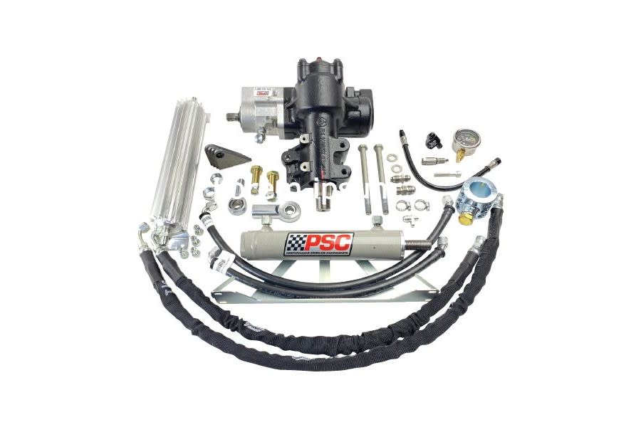 PSC Cylinder Assist EHPS Steering Kit 8in Lock-to-Lock Front Axle w/ 1.25in Tie Rod Clamp - JL 21+ 4XE/Diesel JT 21+ Diesel