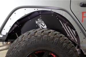 Fishbone Offroad Aluminum Rear Inner Fenders - Black  - JL 