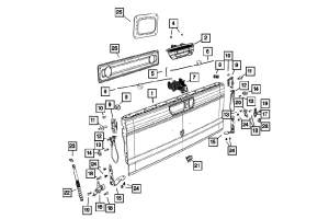 Mopar Tailgate Latch Rod - JT