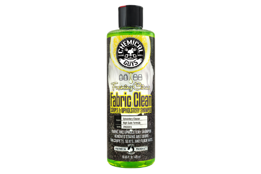 Chemical Guys Foaming Citrus Fabric Clean Carpet & Upholstery Shampoo Odor Eliminator - 16 oz