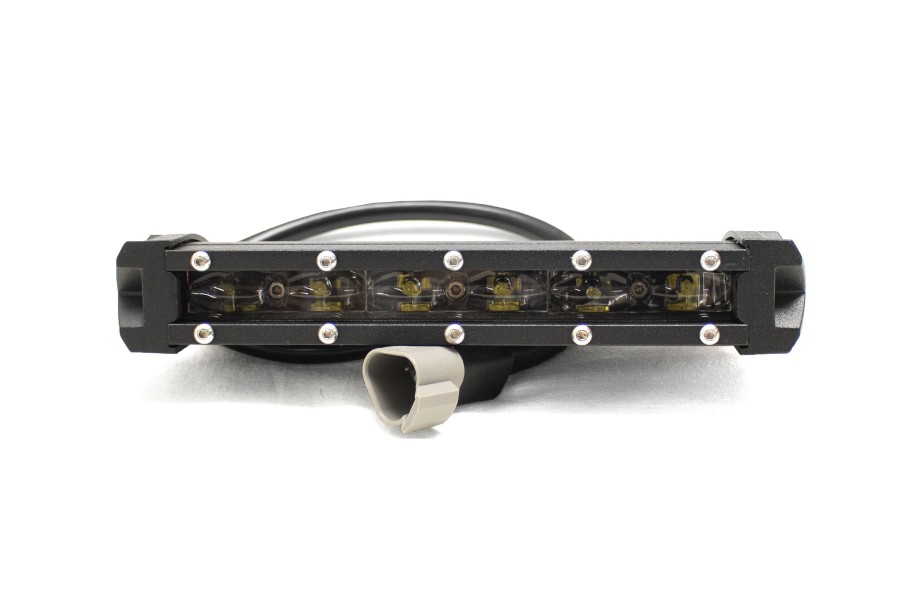 Race Sport Lighting 8in 5w LoPro Ultra Slim 30W LED Running Light Bar with Amber Marker Function, Includes Rocker Switch & Harness