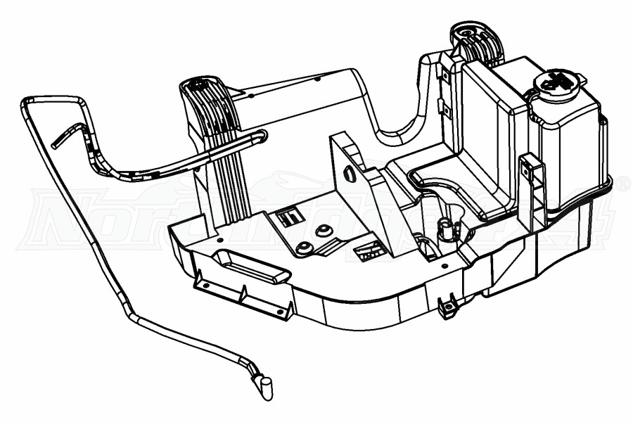 Jeep 07-11 JK Mopar OEM Battery Tray wWindshield Washer Reservoir - Jeep  Rubicon 2007-2011 | 68018844AC