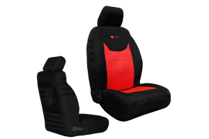 Bartact Front Seat Covers Non-Air Bag Compliant Black/Red - JK 2013+