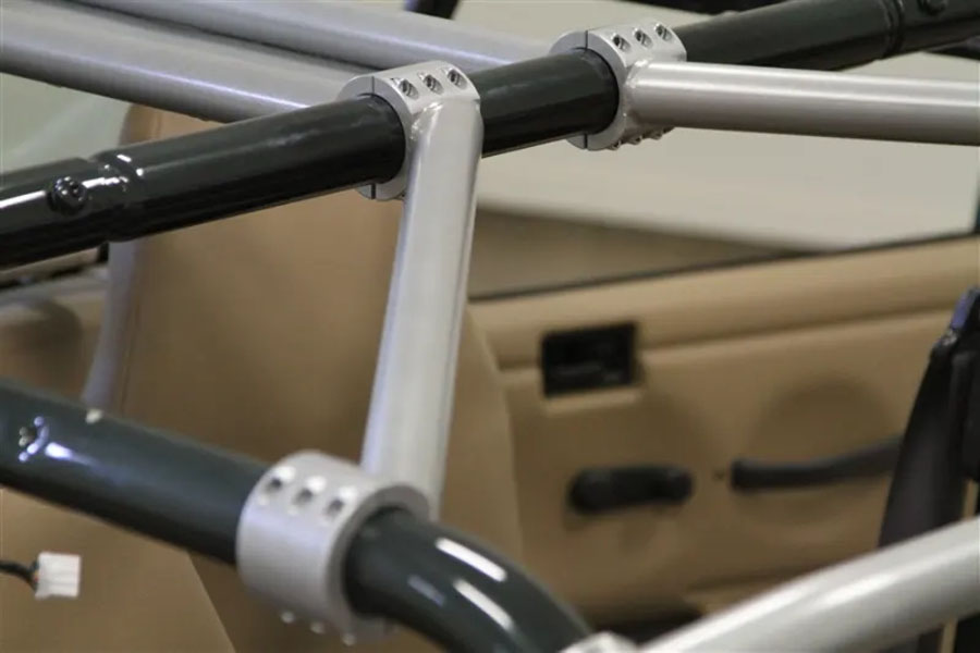 Rock Hard 4x4 Rear Overhead Angle Bars - Bare - TJ
