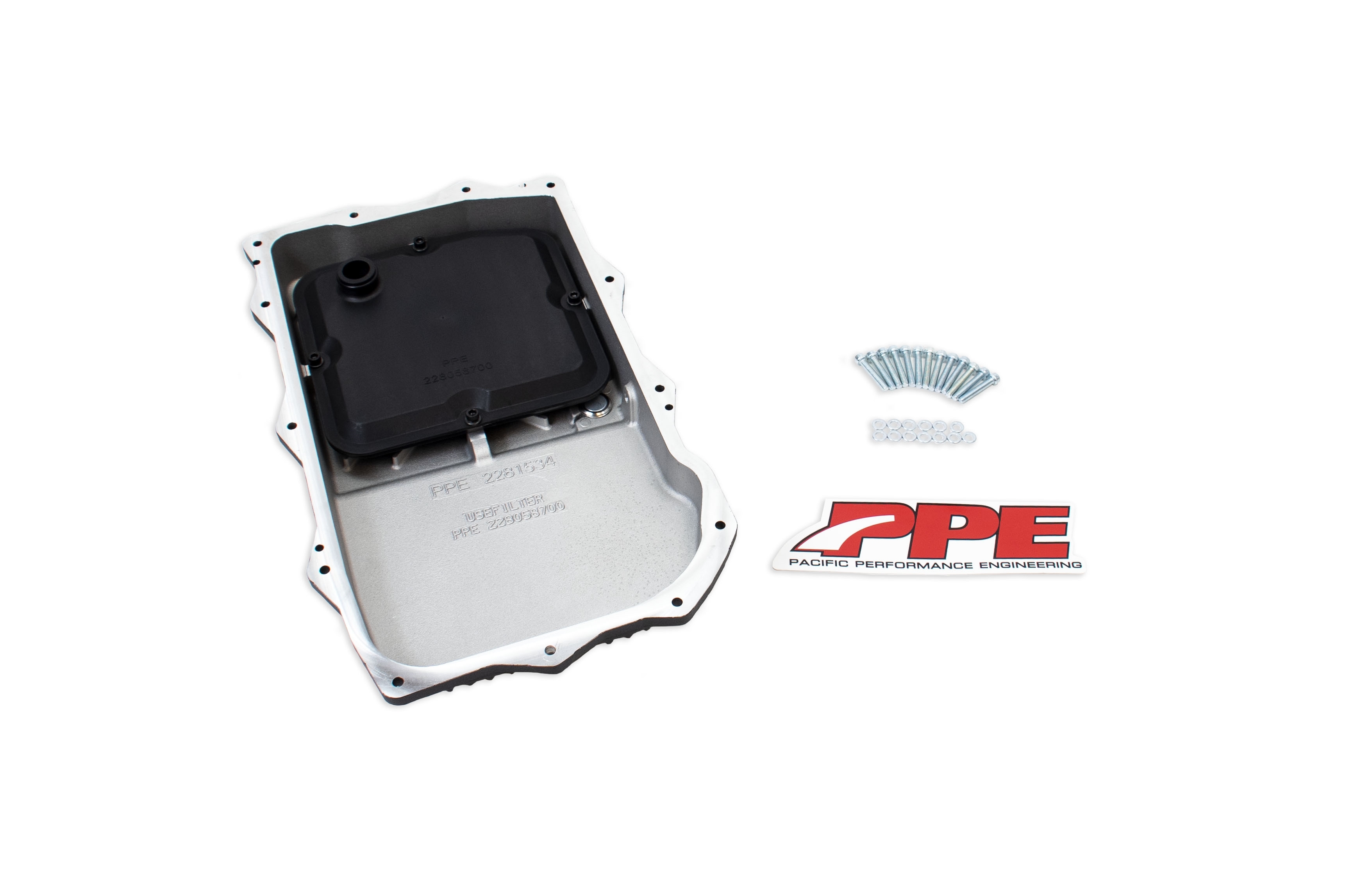 PPE HD Cast Aluminum Transmission Pan - Black  - JT/JL 2.0L/3.0L/6.4L