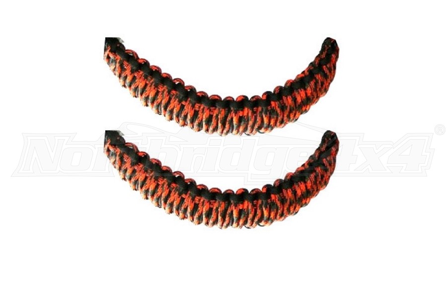 Bartact Paracord Headrest Grab Handles BlackOrange Camo Pair