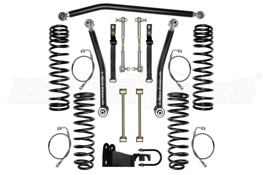 Rock Krawler 25in Overland System Lift Kit Jk 4dr Jeep Unlimited Rubicon 2007 2018 Jk25os 4 Northridge4x4
