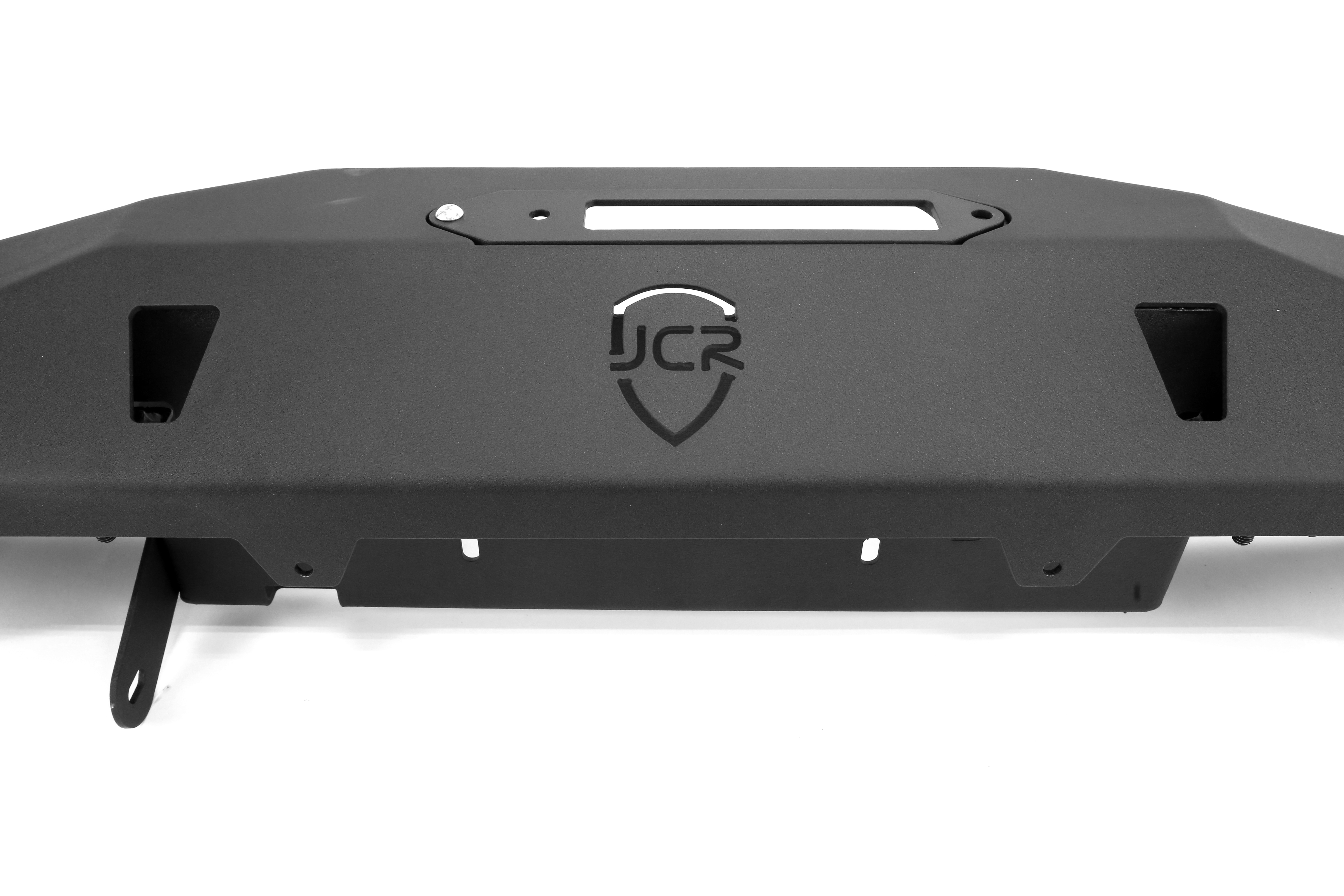 JCR Offorad Crusader Mid Width Winch Front Bumper Black - JK