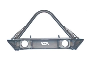 Motobilt Hatchet Series Front Bumper w/ Stinger and Fog Light Cutouts - Bare Steel  - JK 