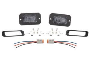 Diode Dynamics SS2 Sport Flush Mount LED Pods - White/Amber Flood