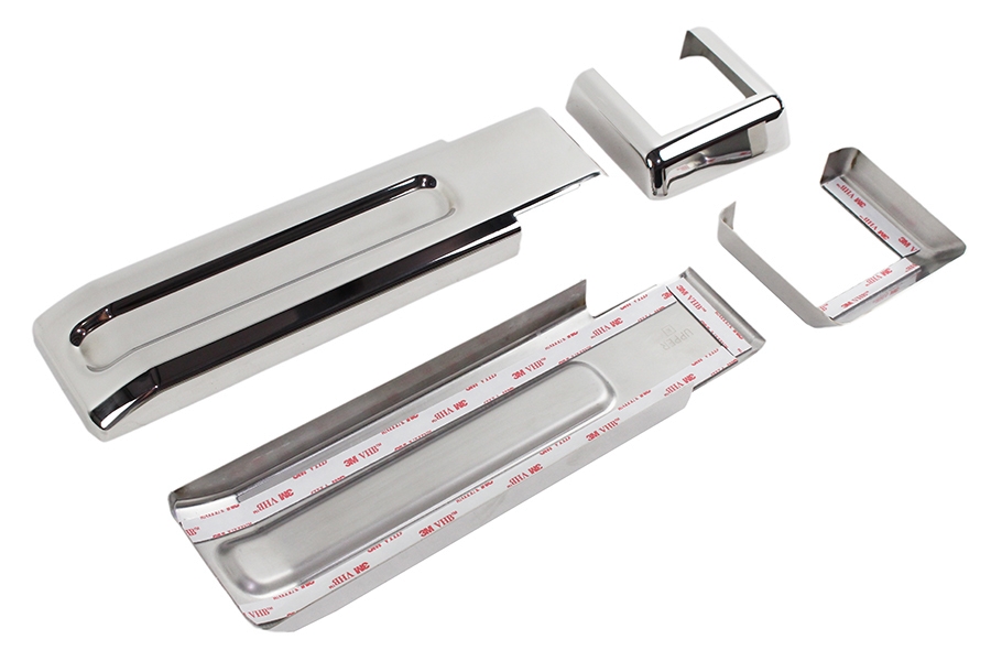 Kentrol 4-Pieces Tailgate Hinge Overlay Kit - Polished Silver  - JK 