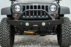 LOD Destroyer Mid-Width Front Bumper w/ Bull Bar Black Powder Coated - JK