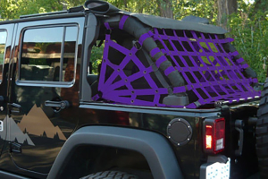 Dirty Dog 4x4 Rear Netting Purple - JK 4dr