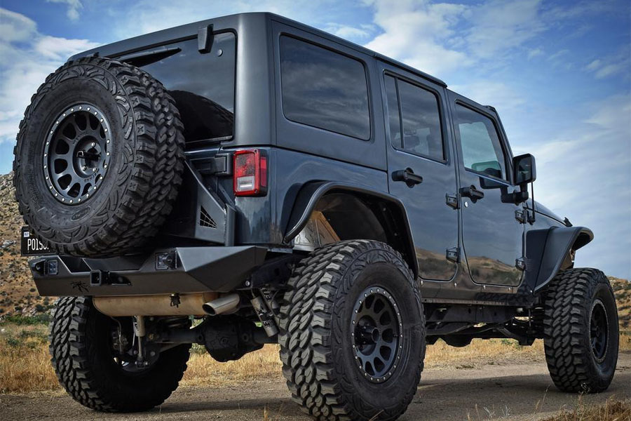 Poison Spyder Bruiser Rear Bumper - Black - JK