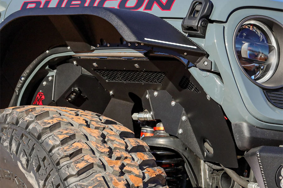 Next Venture Motorsports Aluminum Front Inner Fender Liners - Bare - JT/JL