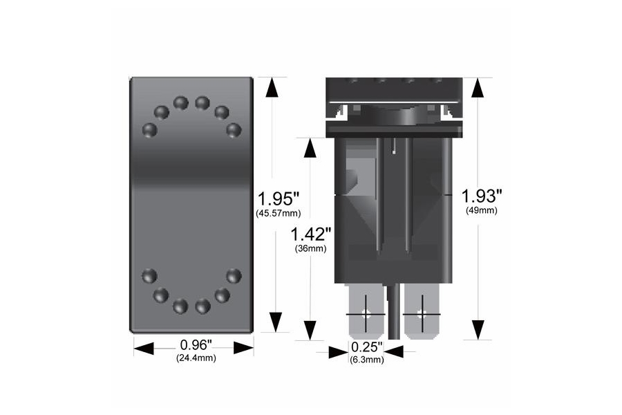 Bulldog Winch Rocker Switch - Momentary (ON)/OFF 4-Pin