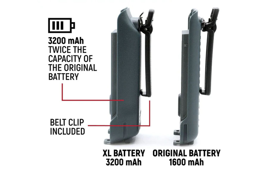 Rugged Radios GMR2/GMR2 PLUS Handheld XL Battery w/ USB Charging Port - Grey