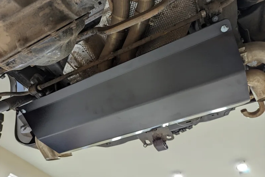 Rock Hard 4x4 Aluminum Muffler Skid Plate - JL 392