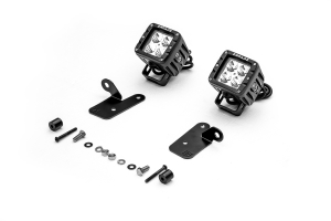 T-REX ZROADZ A Pillar Lower Light Bar Mount Kit w/ 2 - 3in Cube LED Lights - JL/JT