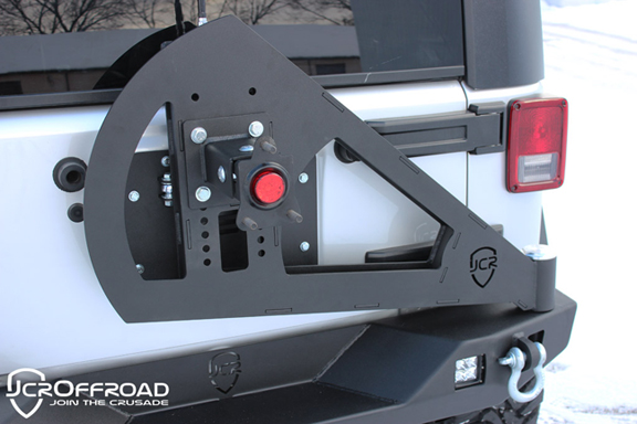 JCR Offroad Shield Rear Bumper Tire Carrier - JK